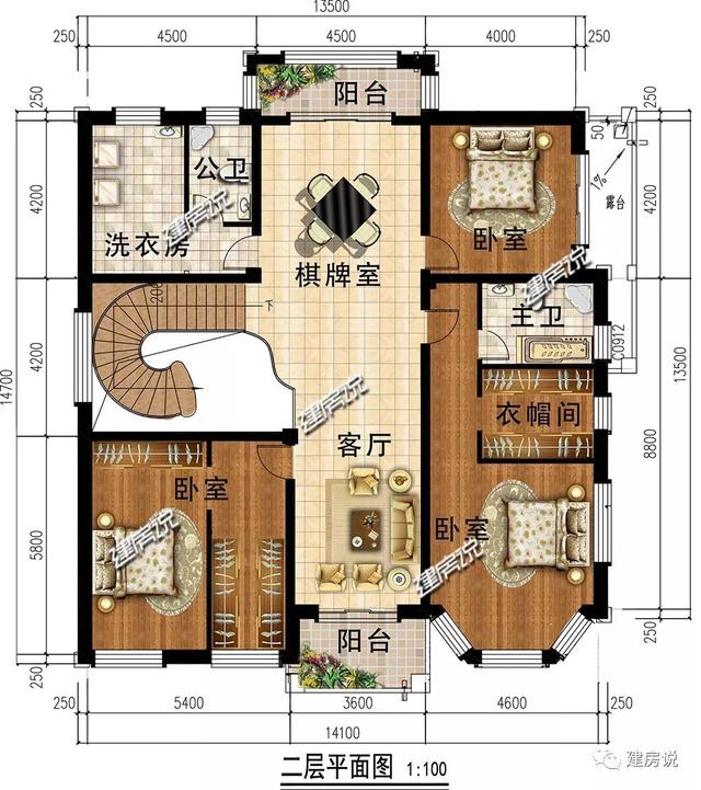 2層氣質(zhì)別墅設(shè)計(jì)圖，建一棟，你就是全村最亮眼的人
