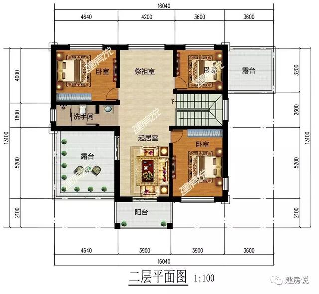 二層別墅設(shè)計(jì)圖，30萬(wàn)建造，驚艷全村，分分鐘碾壓商品房