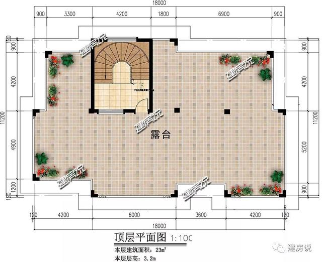 帶堂屋+大露臺的2層別墅設計圖，建棟人人羨慕又夸贊