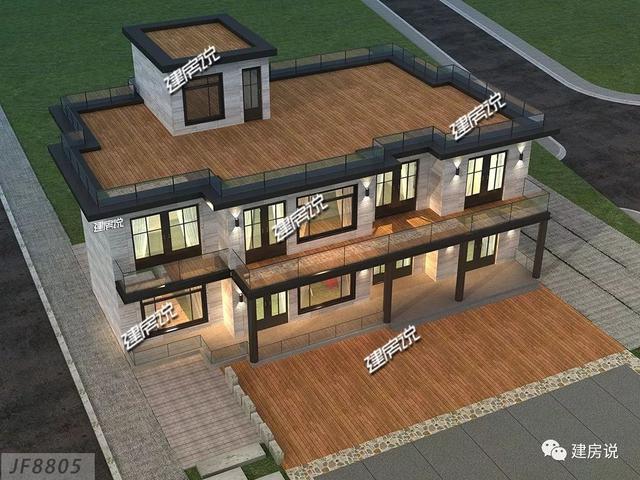 帶堂屋+大露臺的2層別墅設計圖，建棟人人羨慕又夸贊