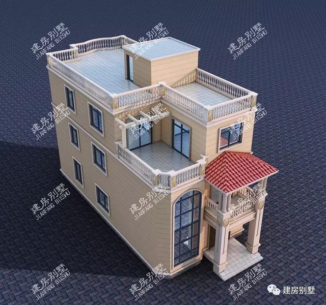 小面寬的鄉(xiāng)村自建房設計圖，第一棟平屋頂也很美，第二棟建起來30多萬