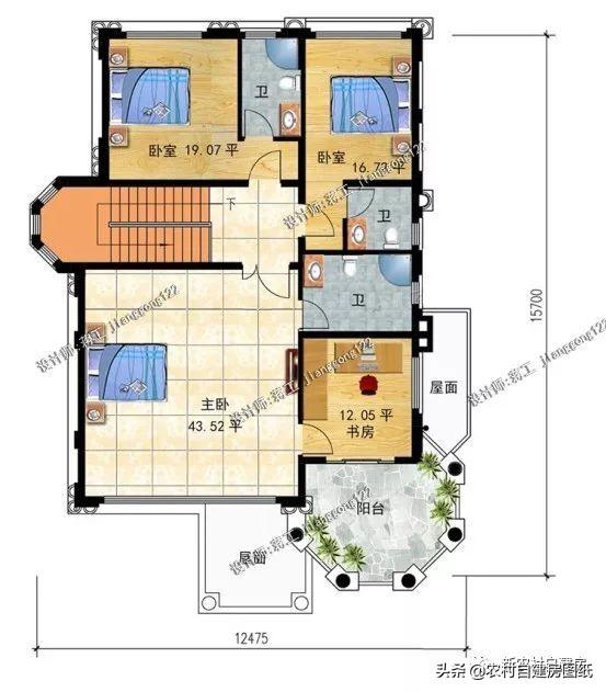 3款帶地下室農(nóng)村別墅設(shè)計圖，第1款人人建得起，第3一看就是有身份的人