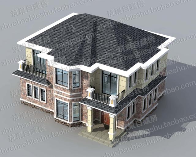 熱款農(nóng)村二層別墅設(shè)計圖，25萬5臥13×11米帶挑空客廳！