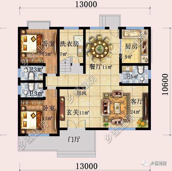鄉(xiāng)村別墅設(shè)計圖，好看實用才是好用，帶有時尚陽光房，讓鄰居踏破門檻！