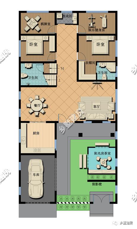 新年蓋好房，二層新中式別墅設(shè)計(jì)圖，建了招財(cái)納氣，財(cái)源滾滾來(lái)！