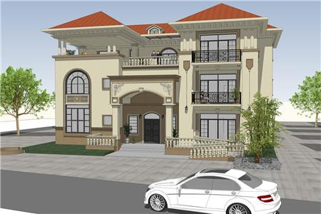 農(nóng)村三層歐式別墅設(shè)計(jì)圖，不僅看起來很氣派，住著也寬敞、舒服