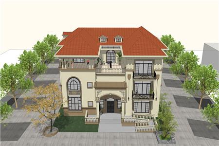 農(nóng)村三層歐式別墅設(shè)計(jì)圖，不僅看起來很氣派，住著也寬敞、舒服