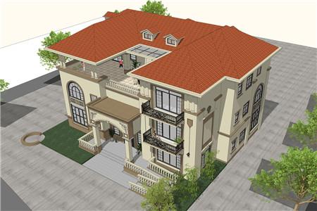 農(nóng)村三層歐式別墅設(shè)計(jì)圖，不僅看起來很氣派，住著也寬敞、舒服