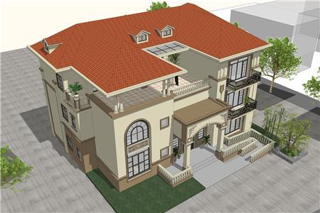 農(nóng)村三層歐式別墅設(shè)計(jì)圖，不僅看起來很氣派，住著也寬敞、舒服