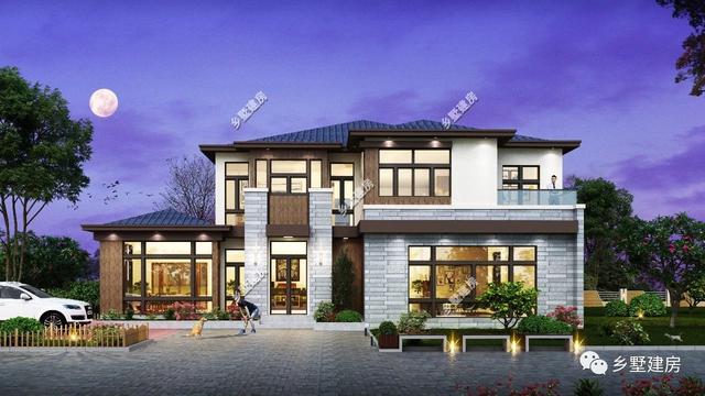 經(jīng)濟實用的別墅設計圖推薦給你們，建筑線條鮮明，凹凸有致，穩(wěn)重大氣