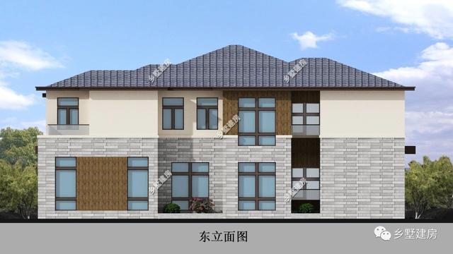 經(jīng)濟實用的別墅設計圖推薦給你們，建筑線條鮮明，凹凸有致，穩(wěn)重大氣