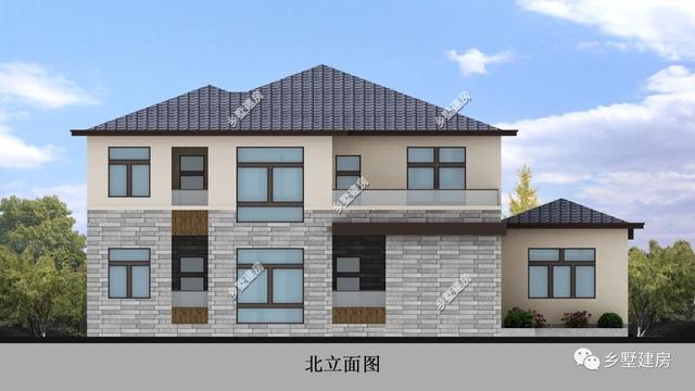 經(jīng)濟實用的別墅設計圖推薦給你們，建筑線條鮮明，凹凸有致，穩(wěn)重大氣