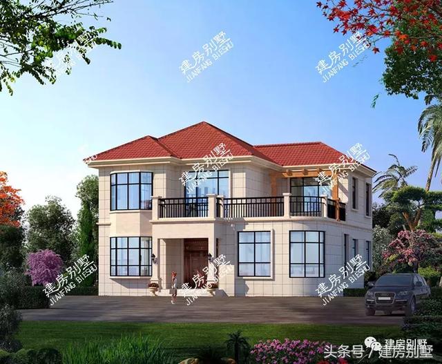 3款面寬12米的二層別墅設(shè)計(jì)圖，戶型中的佼佼者，建了不后悔