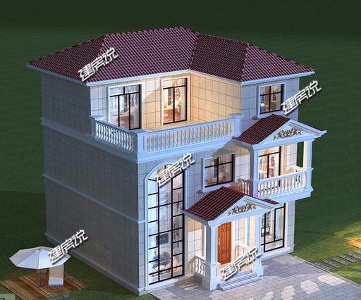 典型的歐式別墅設(shè)計圖，外觀精美，來大大的生活享受，采光和通風(fēng)也是沒話說