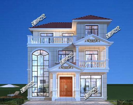 典型的歐式別墅設(shè)計圖，外觀精美，來大大的生活享受，采光和通風(fēng)也是沒話說