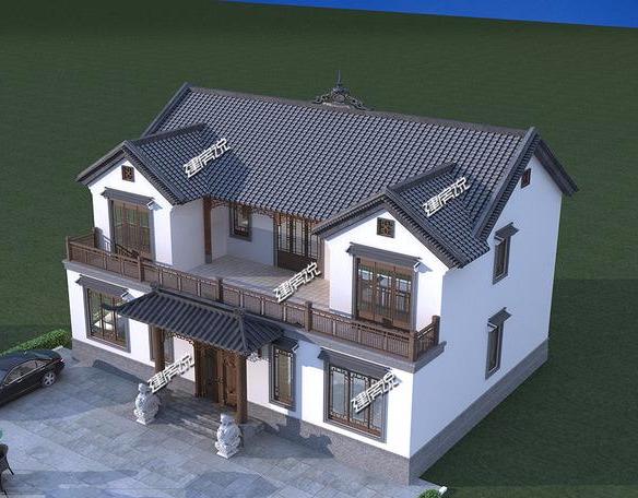 現(xiàn)在許多人建房，都偏愛中式風格，四合院別墅才是中國最美的房子，這樣設計，美呆了