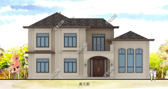 自建雙層歐式別墅，這款別墅設(shè)計(jì)圖設(shè)計(jì)真是絕了