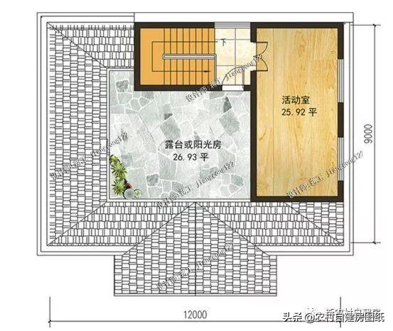 戶型方正面積適中的經(jīng)濟(jì)型二層農(nóng)村別墅設(shè)計(jì)圖，二三十萬就能建