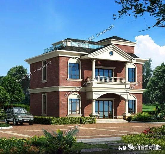 戶型方正面積適中的經(jīng)濟(jì)型二層農(nóng)村別墅設(shè)計(jì)圖，二三十萬就能建