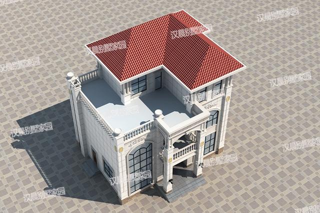 三層簡(jiǎn)約農(nóng)村別墅設(shè)計(jì)圖外觀實(shí)景素淡典雅，戶型大方功能實(shí)用