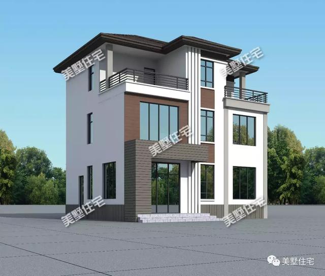 新款現(xiàn)代風(fēng)別墅設(shè)計圖，外觀簡約時尚，占地116平