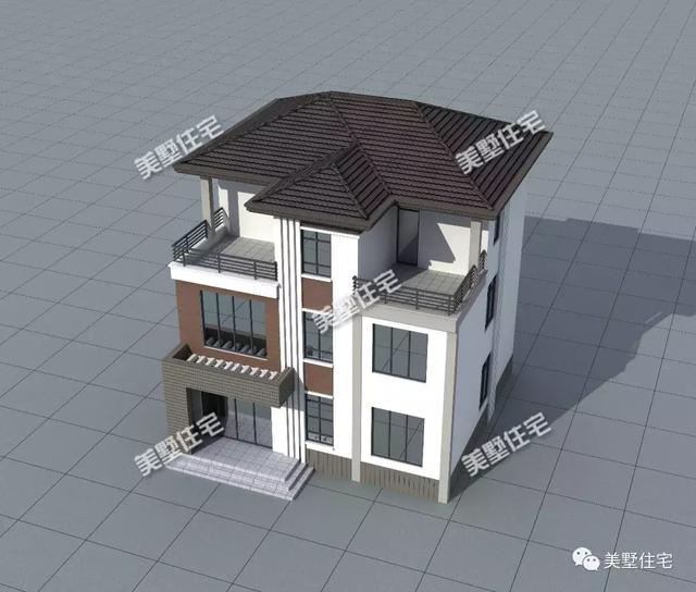 新款現(xiàn)代風(fēng)別墅設(shè)計圖，外觀簡約時尚，占地116平