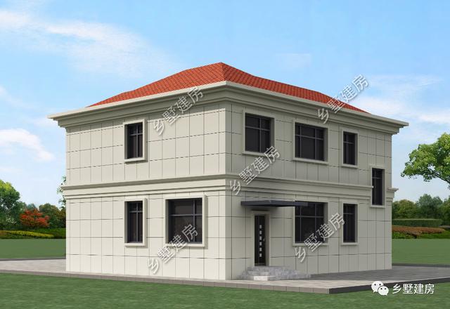這棟簡(jiǎn)歐風(fēng)二層小別墅設(shè)計(jì)圖，別墅外立面色調(diào)純潔、簡(jiǎn)約，造價(jià)只要24萬