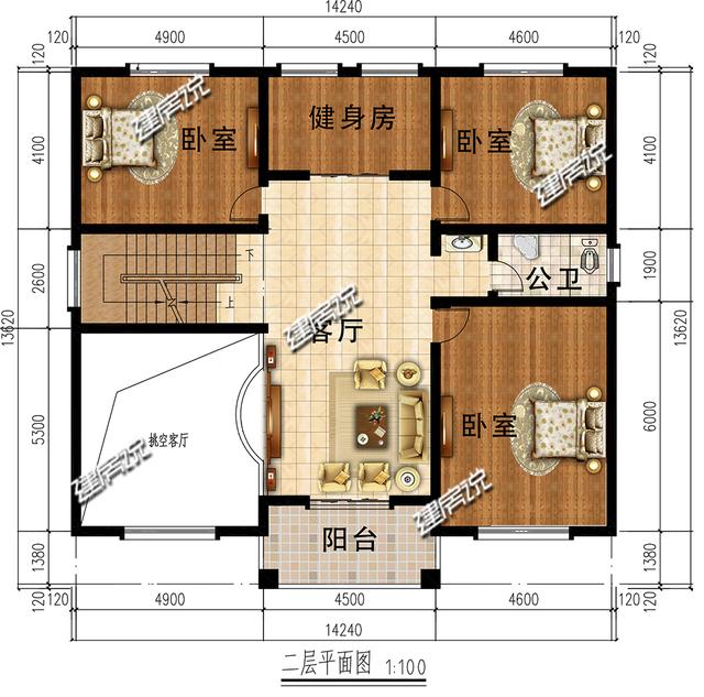 我有一棟漂亮的中式別墅設計圖，要和你分享，圖紙收藏開春就建房