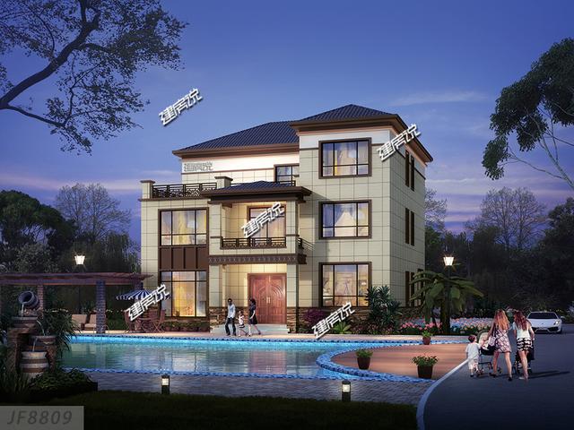 我有一棟漂亮的中式別墅設計圖，要和你分享，圖紙收藏開春就建房