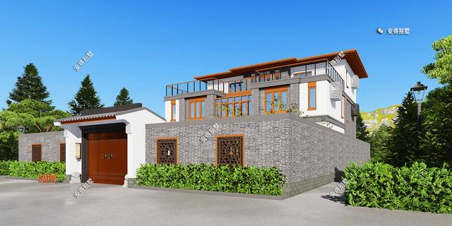 新中式三層別墅設計圖，戶型實用、外觀精美、施工簡單！