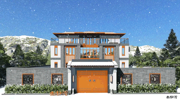 新中式三層別墅設計圖，戶型實用、外觀精美、施工簡單！