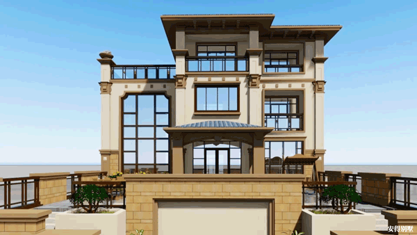 歐式別墅設(shè)計(jì)圖，這款解決了地勢(shì)高差問(wèn)題的，好看實(shí)用簡(jiǎn)直帥呆了！