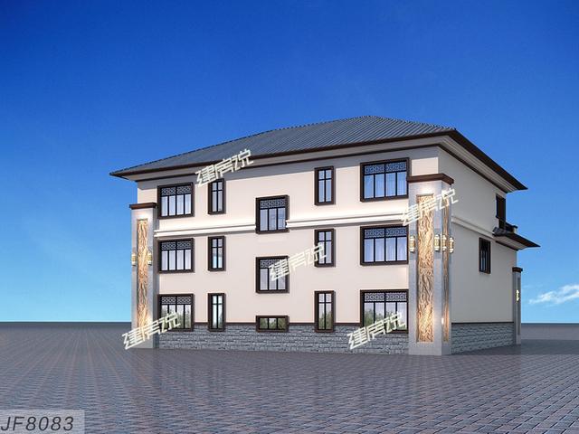 新中式別墅設(shè)計圖，溫州20多歲小伙，花100萬建了棟，把福建人比下去了