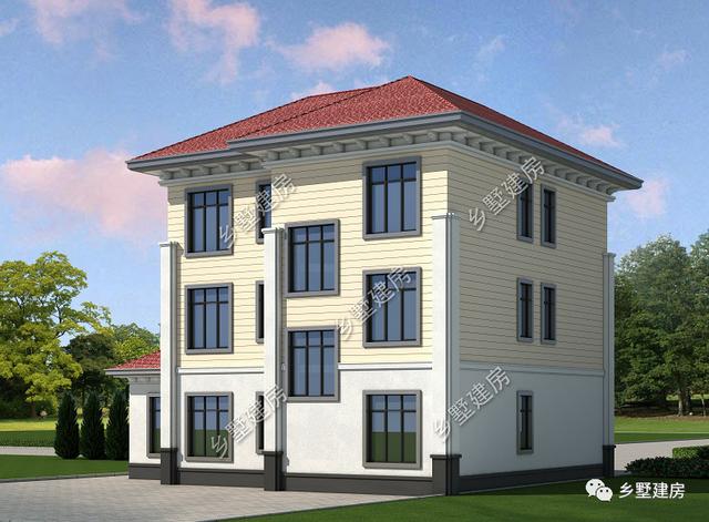 農(nóng)村三層自建別墅設(shè)計(jì)圖，車庫(kù)+套房+雙露臺(tái)，從此開啟品質(zhì)幸福生活！