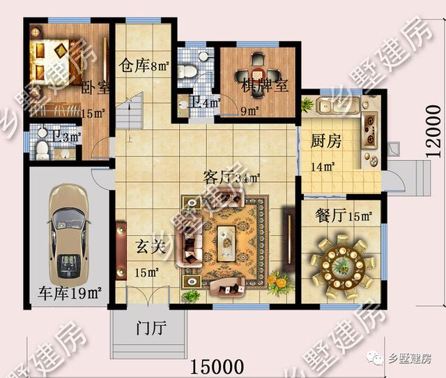 農(nóng)村三層自建別墅設(shè)計(jì)圖，車庫(kù)+套房+雙露臺(tái)，從此開啟品質(zhì)幸福生活！