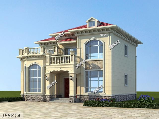 美式二層別墅設(shè)計(jì)圖，四川大叔28萬建了棟別墅，驚艷全村，簡直比四川妹子還火辣