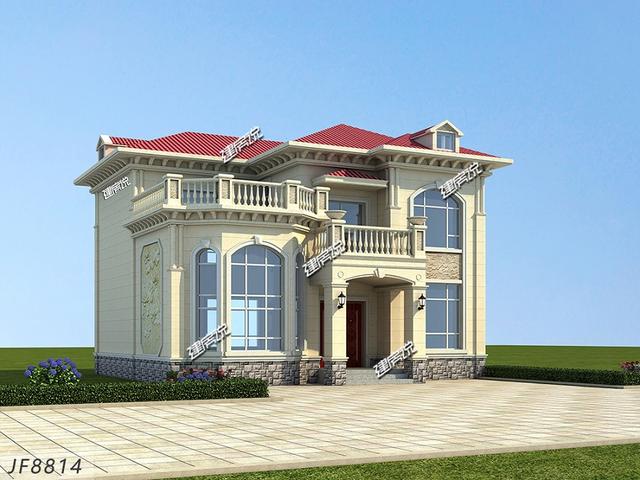 美式二層別墅設(shè)計(jì)圖，四川大叔28萬建了棟別墅，驚艷全村，簡直比四川妹子還火辣