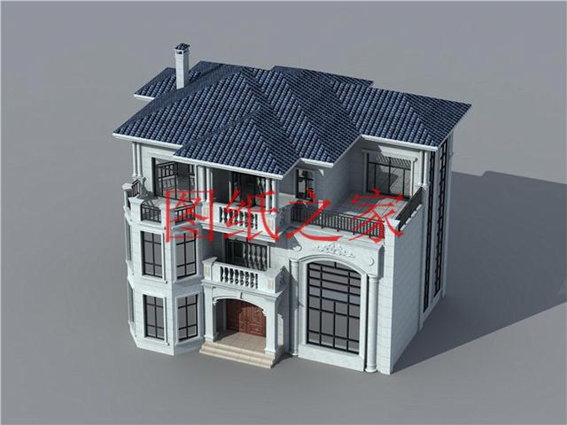 開間15米的三層別墅設(shè)計(jì)圖，美觀大氣、舒適實(shí)用，造價(jià)50萬左右！