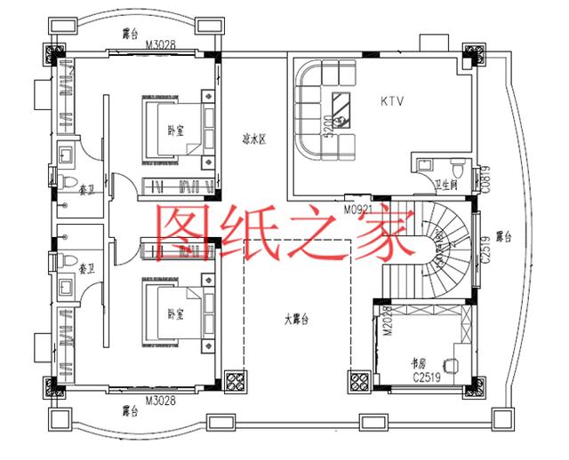 開間15米的三層別墅設(shè)計(jì)圖，美觀大氣、舒適實(shí)用，造價(jià)50萬左右！