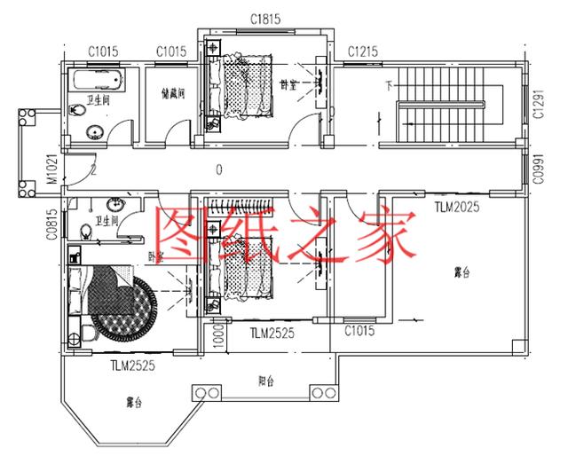 開間15米的三層別墅設(shè)計(jì)圖，美觀大氣、舒適實(shí)用，造價(jià)50萬左右！