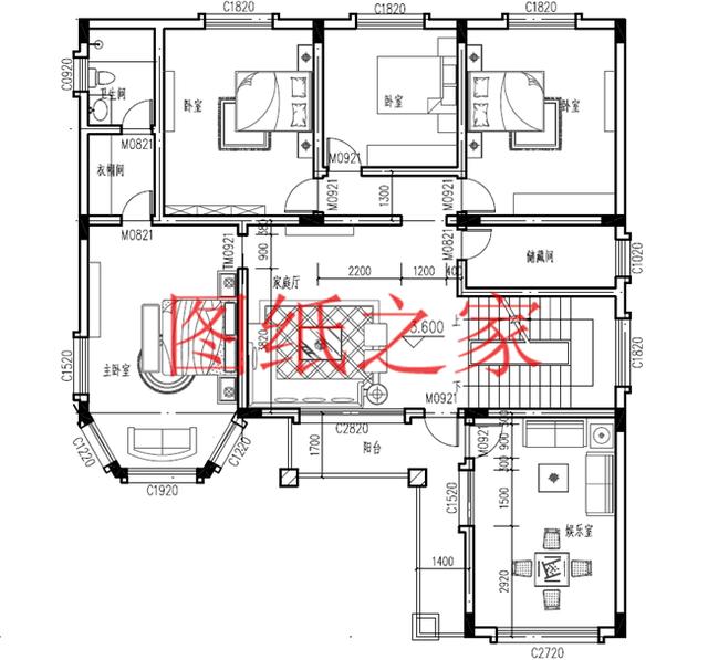 開間15米的三層別墅設(shè)計(jì)圖，美觀大氣、舒適實(shí)用，造價(jià)50萬左右！