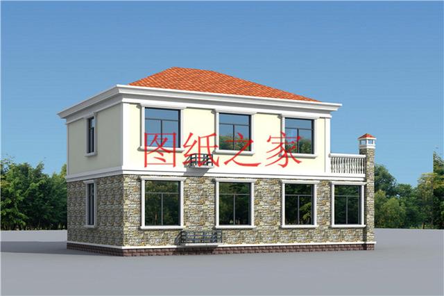 110平米的二層別墅設(shè)計圖，開間13米造價只要20萬，非常經(jīng)濟(jì)實(shí)惠！