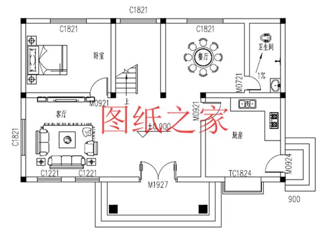 110平米的二層別墅設(shè)計圖，開間13米造價只要20萬，非常經(jīng)濟(jì)實(shí)惠！