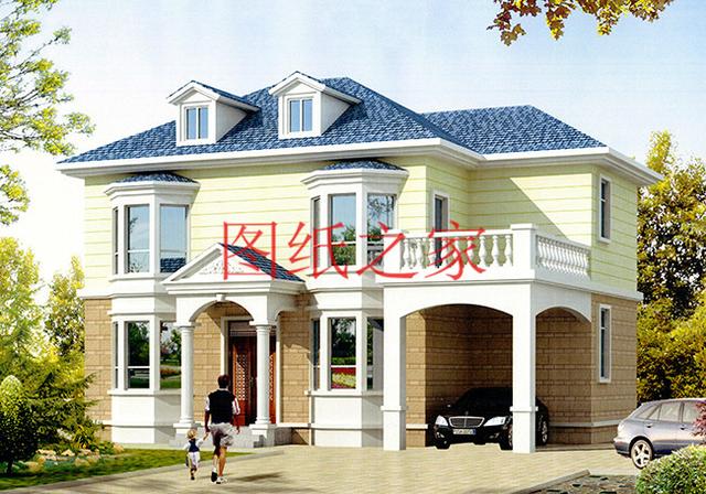 110平米的二層別墅設(shè)計圖，開間13米造價只要20萬，非常經(jīng)濟(jì)實(shí)惠！