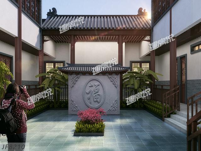 最牛四合院設(shè)計(jì)圖，廣東靚仔蓋了棟，成全村焦點(diǎn)，鄰居羨慕天天來(lái)串門