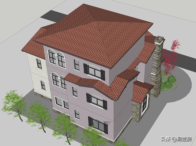 52萬浙江歐式別墅設計圖，空間通透，自住同時也能出租，農(nóng)村建一棟真合適