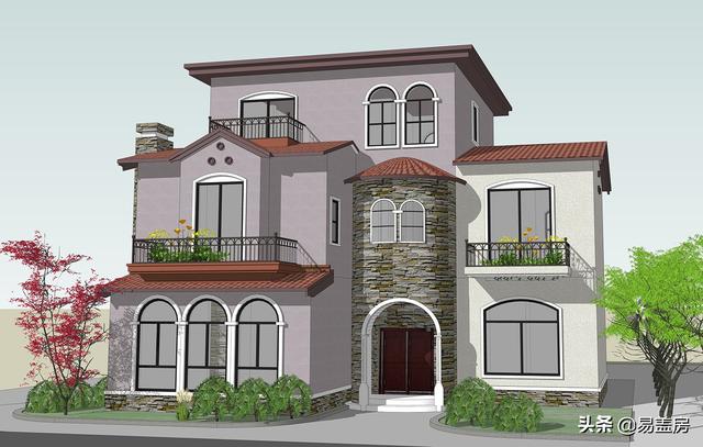 52萬浙江歐式別墅設計圖，空間通透，自住同時也能出租，農(nóng)村建一棟真合適
