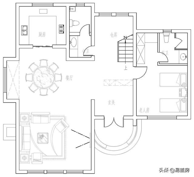 52萬浙江歐式別墅設計圖，空間通透，自住同時也能出租，農(nóng)村建一棟真合適