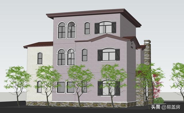 52萬浙江歐式別墅設計圖，空間通透，自住同時也能出租，農(nóng)村建一棟真合適