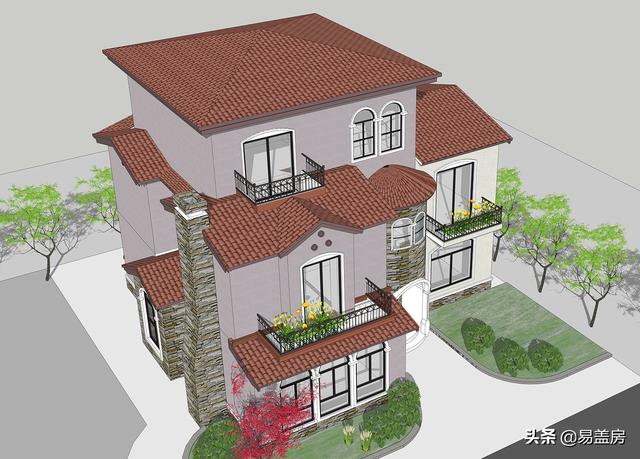 52萬浙江歐式別墅設計圖，空間通透，自住同時也能出租，農(nóng)村建一棟真合適